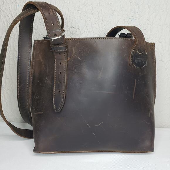 Saddleback Leather Urban Tote Brown Distressed RARE Discontinued Purse Handbag - Picture 1 of 15